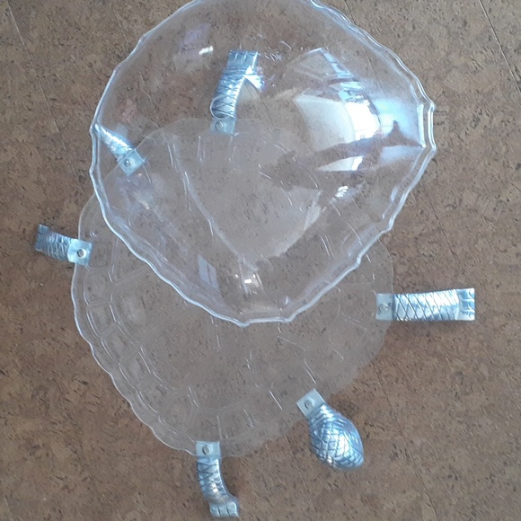 1970 Grainware Arther Court Lucite Turtle Serving Tray w/Dome. - Picture 2 of 7